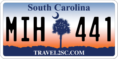 SC license plate MIH441