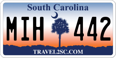 SC license plate MIH442