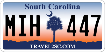 SC license plate MIH447