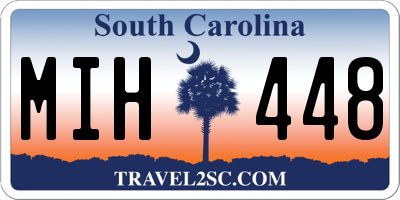 SC license plate MIH448