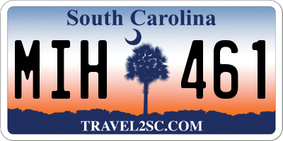 SC license plate MIH461