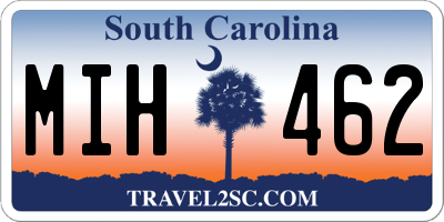 SC license plate MIH462