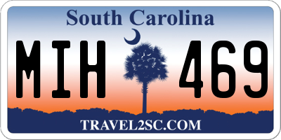 SC license plate MIH469