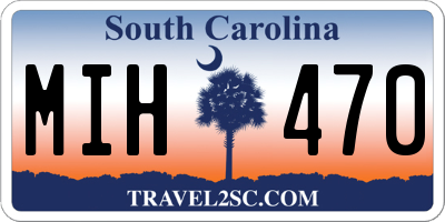 SC license plate MIH470