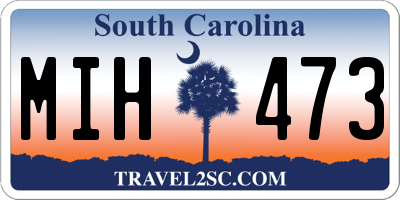 SC license plate MIH473