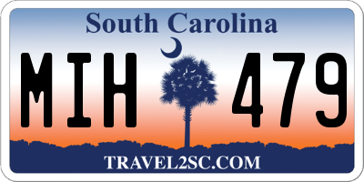SC license plate MIH479