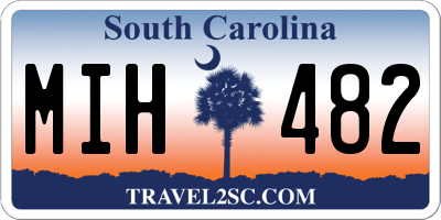 SC license plate MIH482