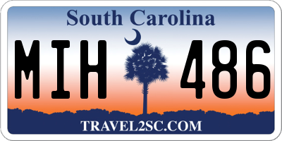 SC license plate MIH486