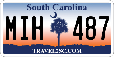 SC license plate MIH487