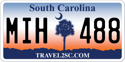 SC license plate MIH488