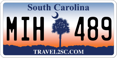 SC license plate MIH489