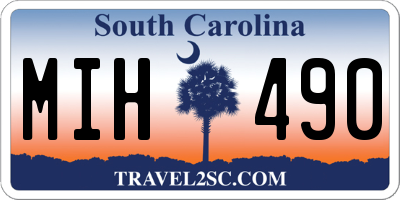 SC license plate MIH490
