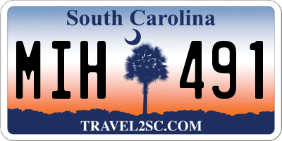 SC license plate MIH491