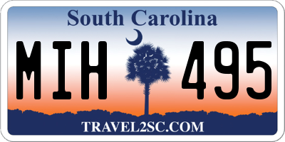 SC license plate MIH495