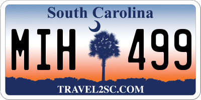SC license plate MIH499