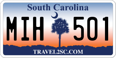 SC license plate MIH501