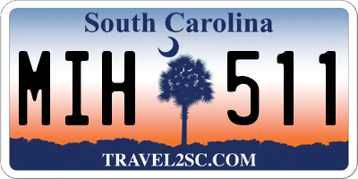 SC license plate MIH511