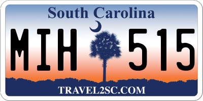 SC license plate MIH515