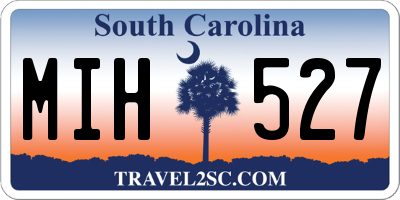 SC license plate MIH527