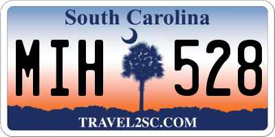 SC license plate MIH528