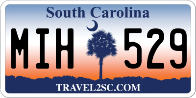 SC license plate MIH529
