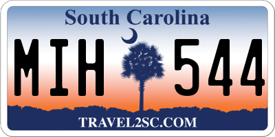 SC license plate MIH544