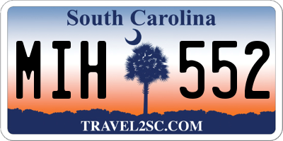 SC license plate MIH552