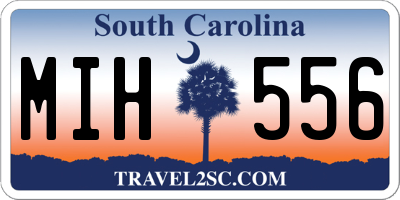 SC license plate MIH556