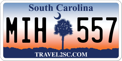 SC license plate MIH557