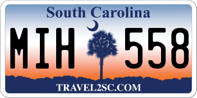 SC license plate MIH558