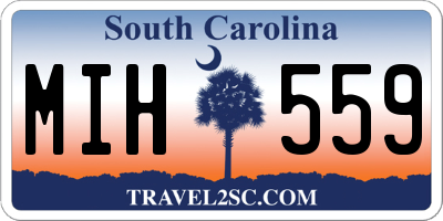 SC license plate MIH559