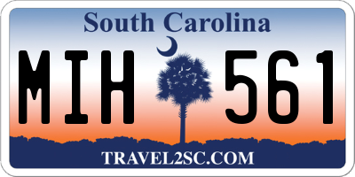 SC license plate MIH561