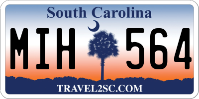 SC license plate MIH564