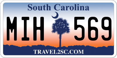 SC license plate MIH569