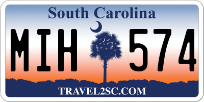 SC license plate MIH574
