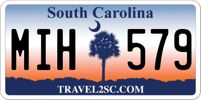 SC license plate MIH579