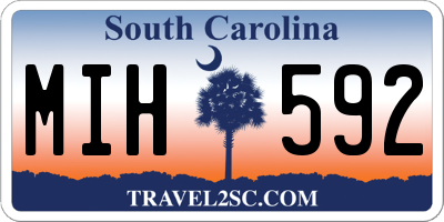SC license plate MIH592