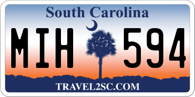 SC license plate MIH594