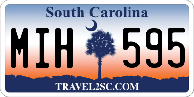 SC license plate MIH595