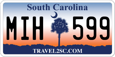 SC license plate MIH599