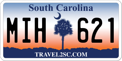 SC license plate MIH621
