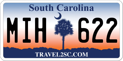 SC license plate MIH622