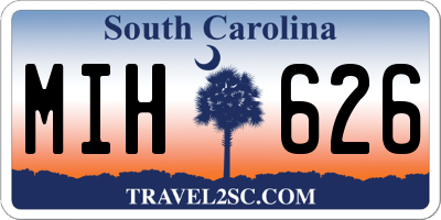 SC license plate MIH626