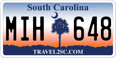 SC license plate MIH648