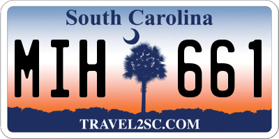 SC license plate MIH661