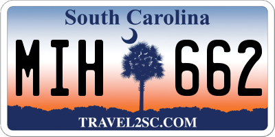 SC license plate MIH662