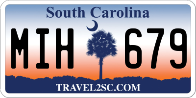 SC license plate MIH679