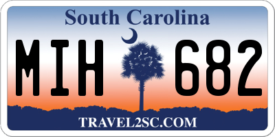 SC license plate MIH682
