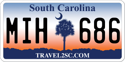 SC license plate MIH686