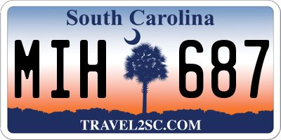 SC license plate MIH687